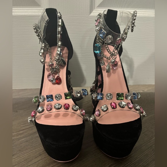 NWOB Dolls Kill / Sugar Thrillz Gem Holy Revelation Platform Heels - Picture 3 of 7